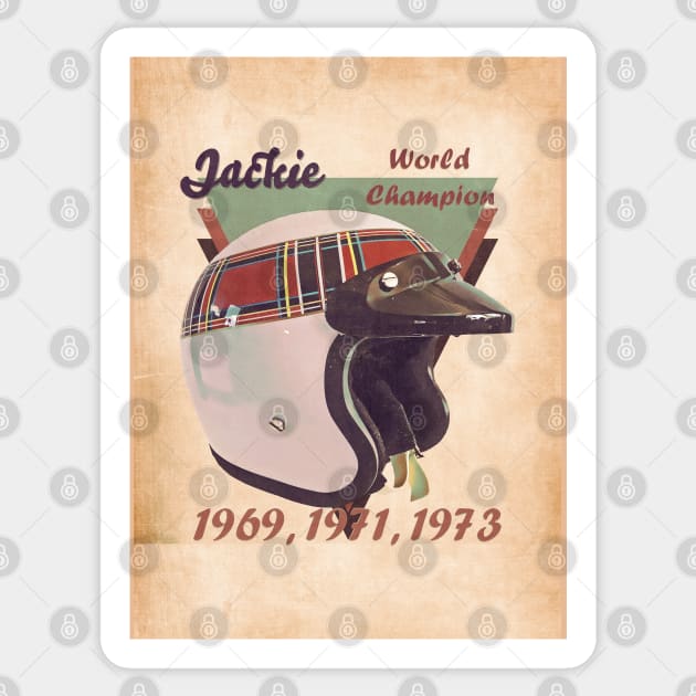 1969 Jackie Stewart Sticker by Popcult Posters